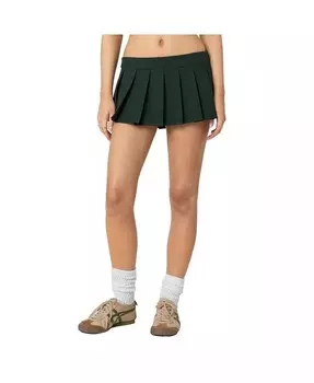 плиссированная микро-юбка Ariana Edikted, зеленый