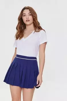 Плиссированная мини-юбка А-силуэта Forever 21, нави