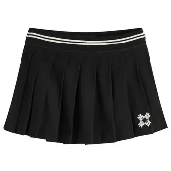 Плиссированная мини-юбка Amiri, черный