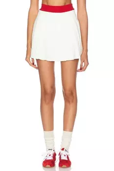 Плиссированная мини-юбка Casablanca, белый