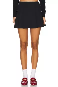 Плиссированная мини-юбка Eaves, черный