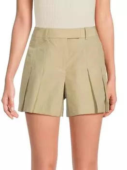 Плиссированная мини-юбка Helmut Lang, цвет Uniform Khaki