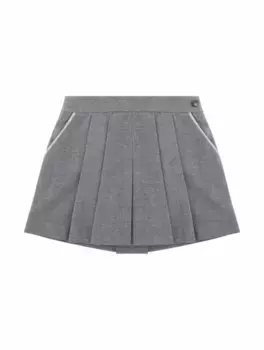 Плиссированная мини юбка Il Gufo, серый