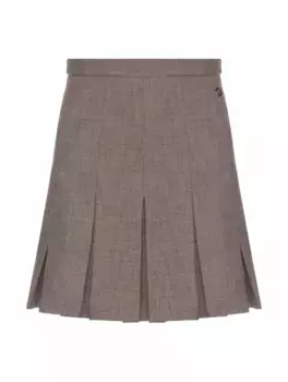 Плиссированная мини-юбка Jiniti Tresse, коричневый