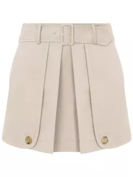 Плиссированная мини-юбка Moschino, нейтральный цвет
