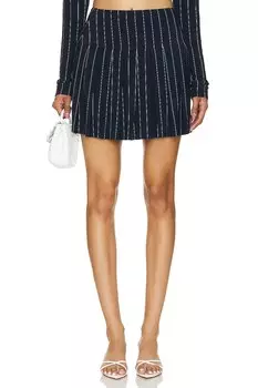 Плиссированная мини-юбка Norma Kamali, синий