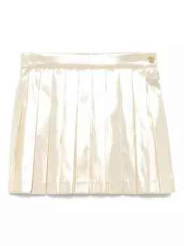 Плиссированная мини-юбка Versace Kids, золотой