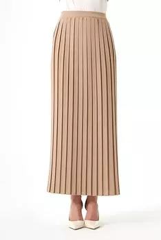 Плиссированная норковая юбка из крепа Mizalle