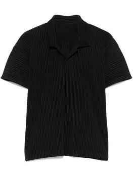 Плиссированная рубашка-поло Homme Pliss Issey Miyake, черный