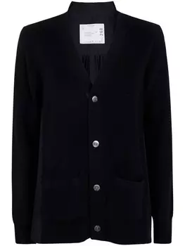 Плиссированная рубашка sacai, черный