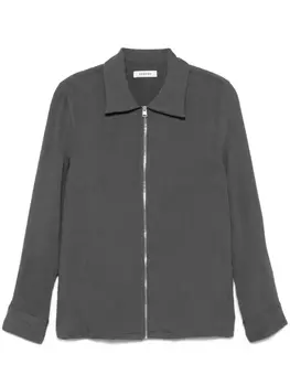 Плиссированная рубашка SANDRO, серый