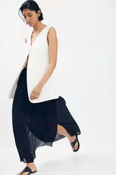 Плиссированная шифоновая юбка H&M, синий