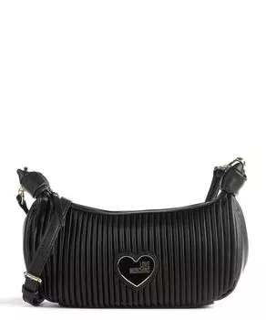 Плиссированная сумка через плечо из искусственной кожи Love Moschino, черный