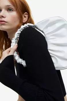 Плиссированная сумка H&M, белый