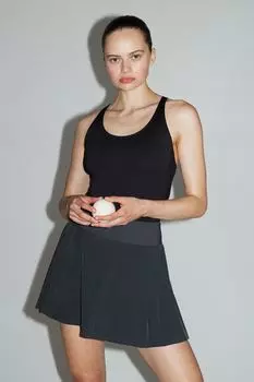 Плиссированная теннисная юбка drymove H&M, серый