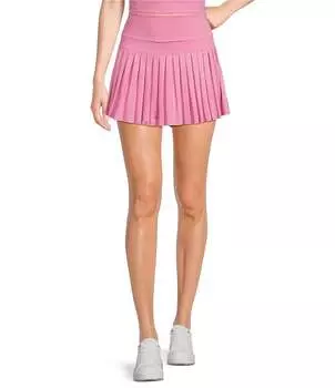 Плиссированная теннисная юбка с высокой посадкой GB, розовый