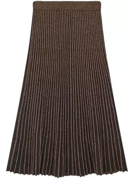 Плиссированная трикотажная юбка Chinti & Parker, черный