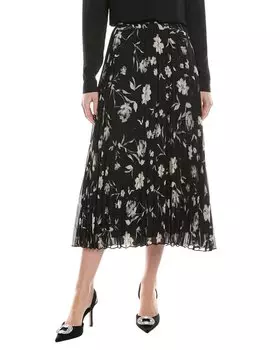 Плиссированная юбка Anne Klein, черный