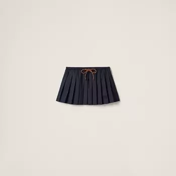 Плиссированная юбка «батавия» Miu Miu, синий