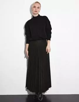 Плиссированная юбка цвета хаки KYR