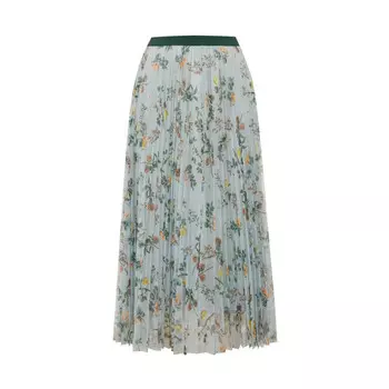 Плиссированная юбка Deep Breath средней длины, темно-синий