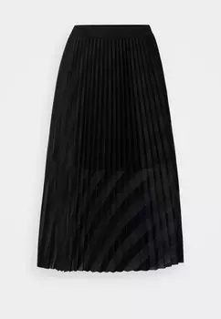 Плиссированная юбка DIAGONAL PLEATED SKIRT KARL LAGERFELD, черный