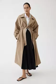 Плиссированная юбка для мамы из атласа H&M, черный