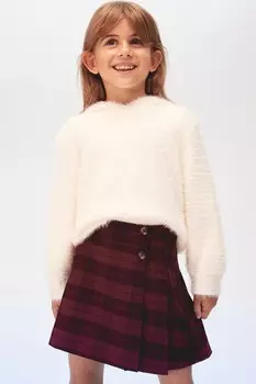 Плиссированная юбка H&M, красный