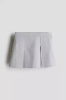 Плиссированная юбка H&M, серый