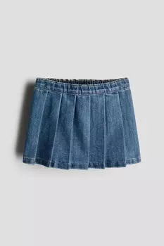 Плиссированная юбка H&M, синий