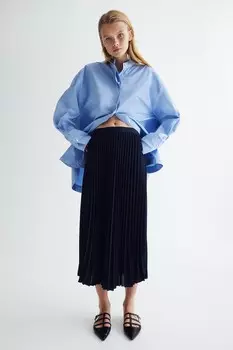 Плиссированная юбка H&M, синий
