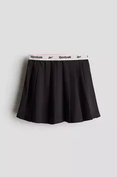 Плиссированная юбка из джерси H&M, черный