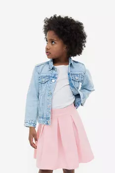 Плиссированная юбка из джерси H&M, розовый