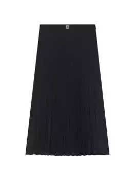 Плиссированная юбка из шерсти Givenchy, черный