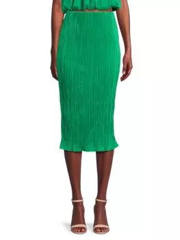 Плиссированная юбка-карандаш миди Renee C., цвет Emerald Green