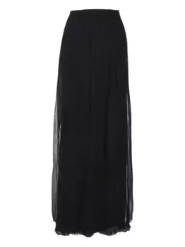 Плиссированная юбка макси Alberta Ferretti, черный