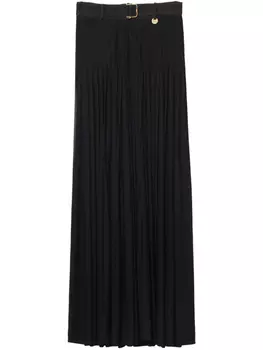 Плиссированная юбка макси Burberry, черный