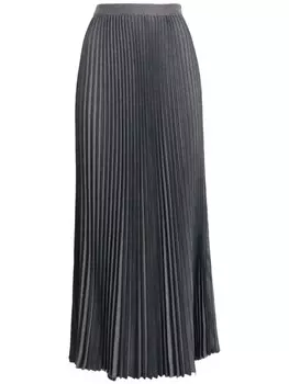 Плиссированная юбка макси Emporio Armani, серый