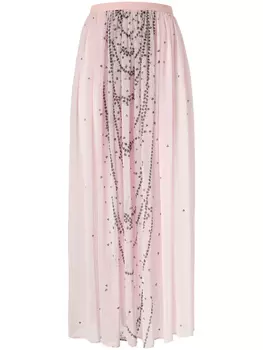 Плиссированная юбка макси Genny, розовый