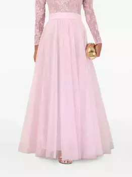 Плиссированная юбка макси из тюля ZIMMERMANN, розовый