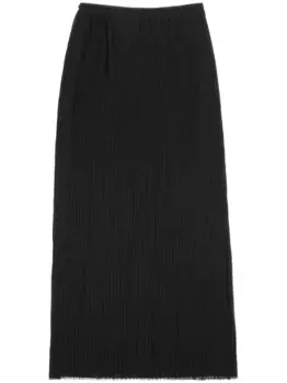 Плиссированная юбка макси MM6 Maison Margiela, черный