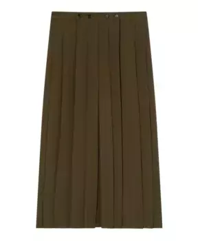 Плиссированная юбка макси Pinko, зеленый