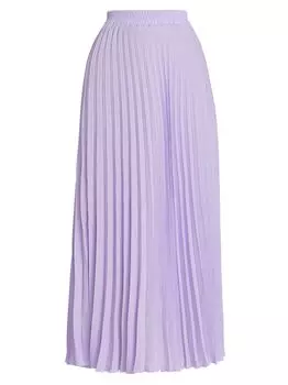 Плиссированная юбка миди А-силуэта Saks Fifth Avenue, фиолетовый