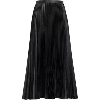 Плиссированная юбка миди Alaia, черный