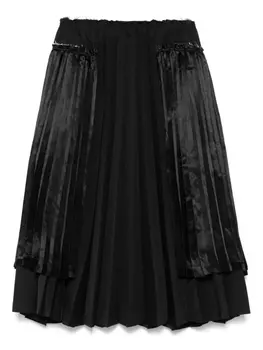 Плиссированная юбка миди Black Comme Des Garons, черный