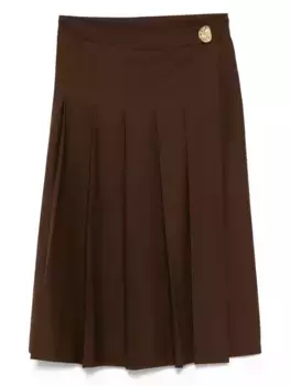 Плиссированная юбка миди Fabiana Filippi, коричневый