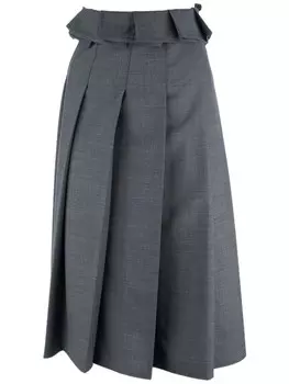 Плиссированная юбка миди Fabiana Filippi, серый