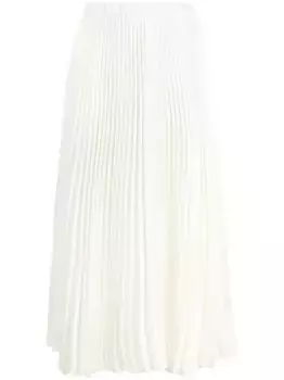 Плиссированная юбка миди JIL SANDER, белый