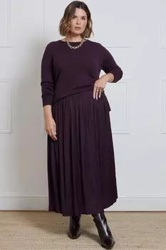 Плиссированная юбка миди Live Unlimited, фиолетовый