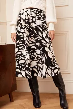 Плиссированная юбка миди Love & Roses, черный